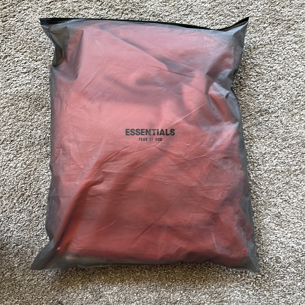 Fear of God Essentials Coral Fleece Relaxed Hoodie, Men’s Medium, New in bag